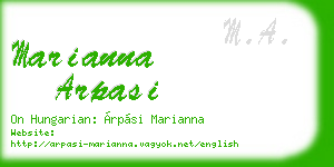 marianna arpasi business card