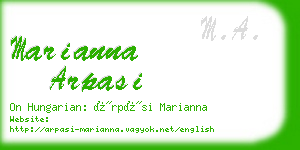 marianna arpasi business card